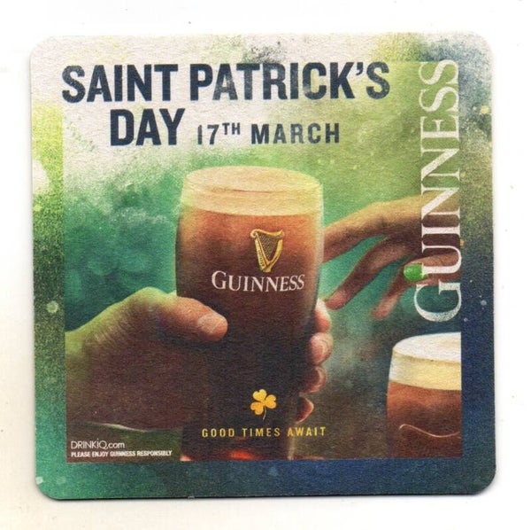 Sottobicchiere Guinness Saint Patrick's Day 17 March