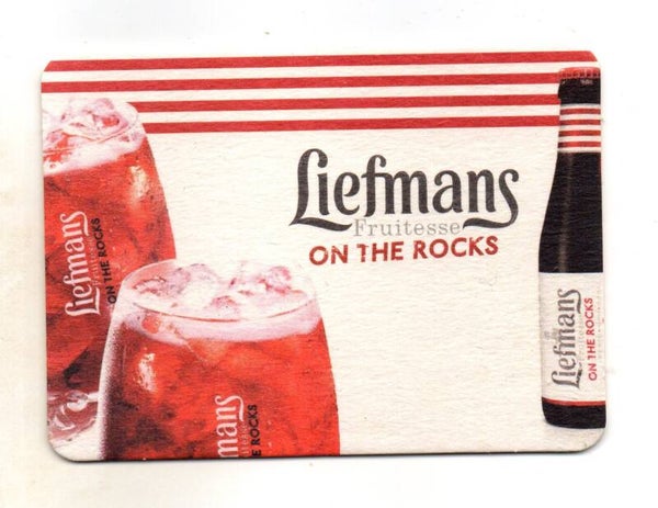 Sottobicchiere Liefmans Fruitesse on the rocks red rettangolo
