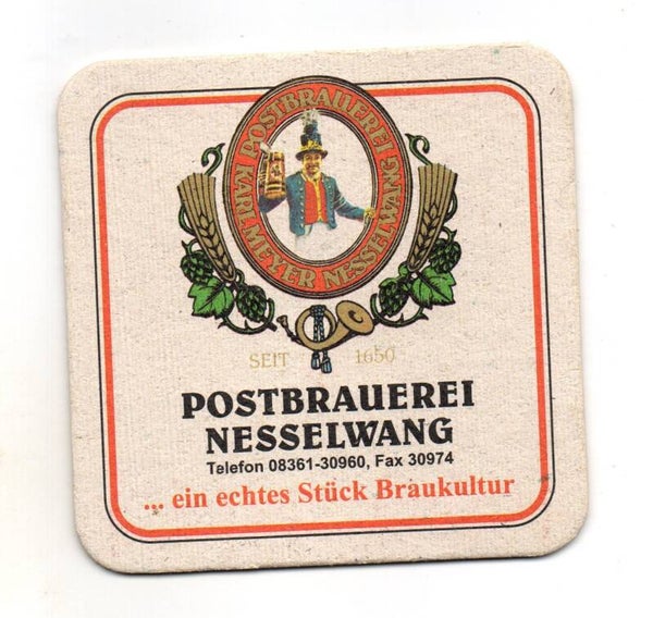 Sottobicchiere Postbrauerei Nesselwang / Postwirt's Dunkel vintage
