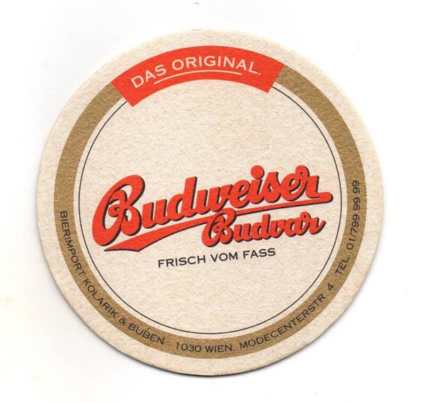 Sottobicchiere Budweiser Budvar Frisch Vom Fass Das Original