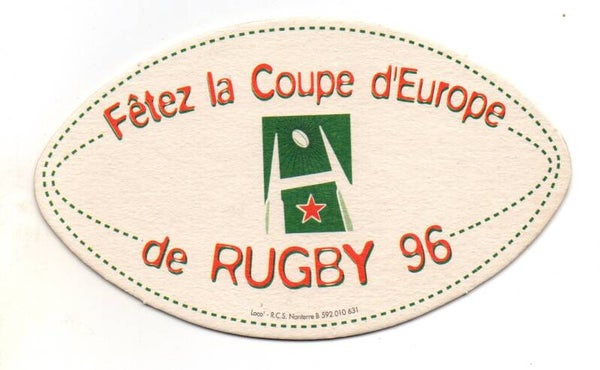 Sottobicchiere Heineken Rugby '96