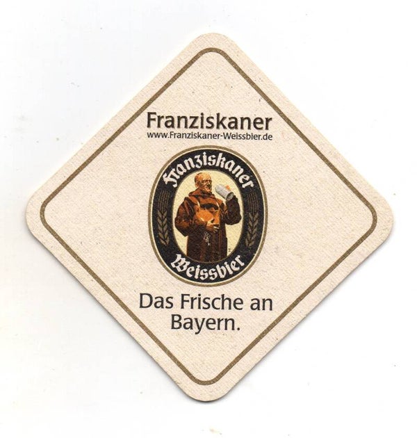Sottobicchiere Franziskaner Weissbier Bayern rombo vintage