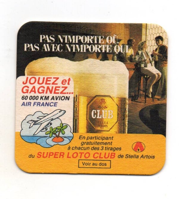 Sottobicchiere Stella Artois Super Loto Club