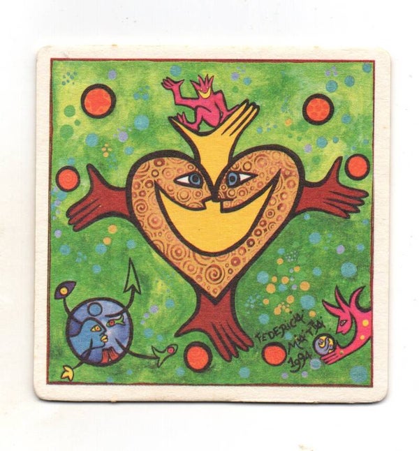 Sottobicchiere Kronenbourg Art ed. 94 Federica Matta cuore