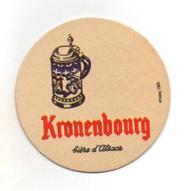 Sottobicchiere Kronenbourg annèes 1960 boccale blu