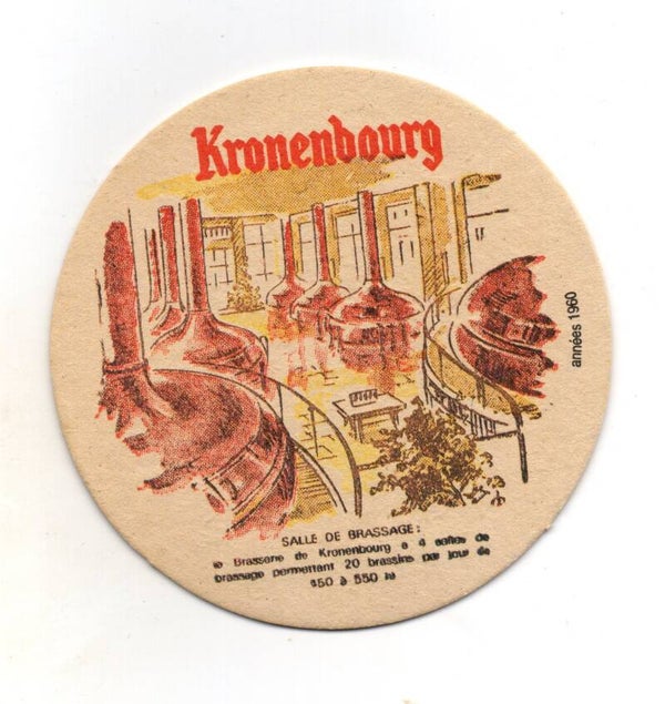 Sottobicchiere Kronenbourg salle de brassage anneès 1960
