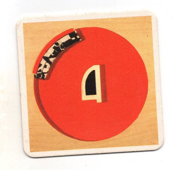 Sottobicchiere Kronenbourg 1664 Art ed. 93 Radovan Kraguli rosso