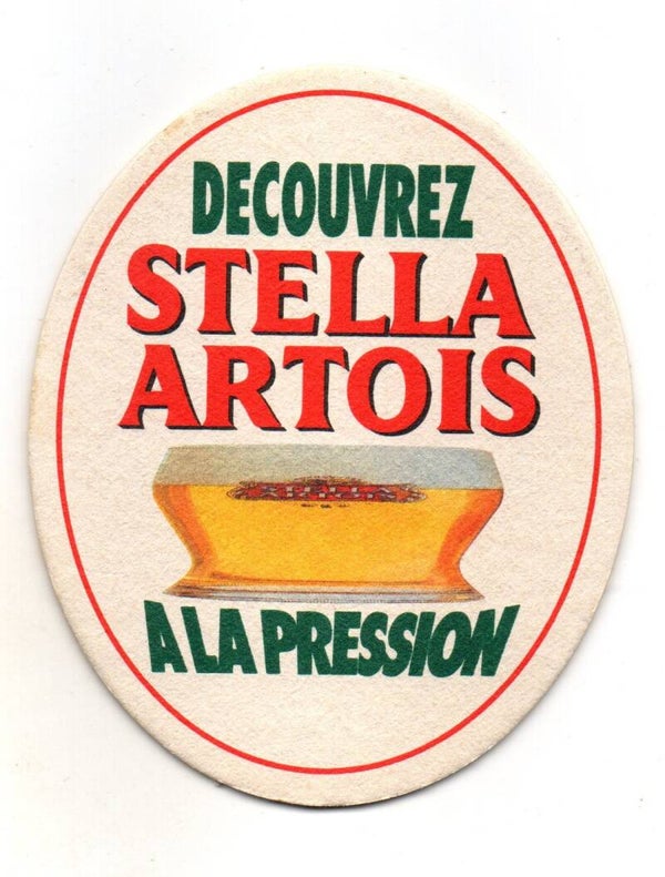 Sottobicchiere Stella Artois a la pression ovale