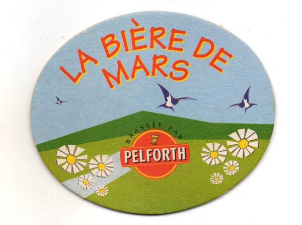 Sottobicchiere Pelforth La biere de Mars margherite ovale