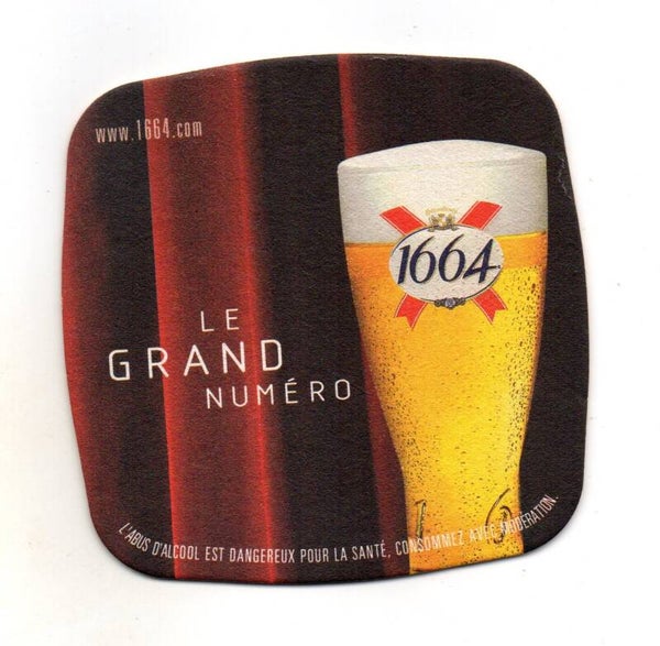 Sottobicchiere Kronenbourg 1664 Le Grand Numero rosso