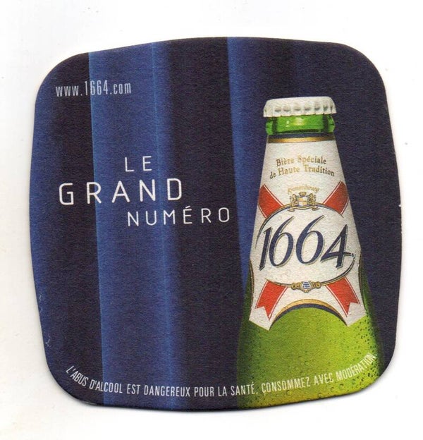 Sottobicchiere Kronenbourg 1664 Le Grand Numero blu