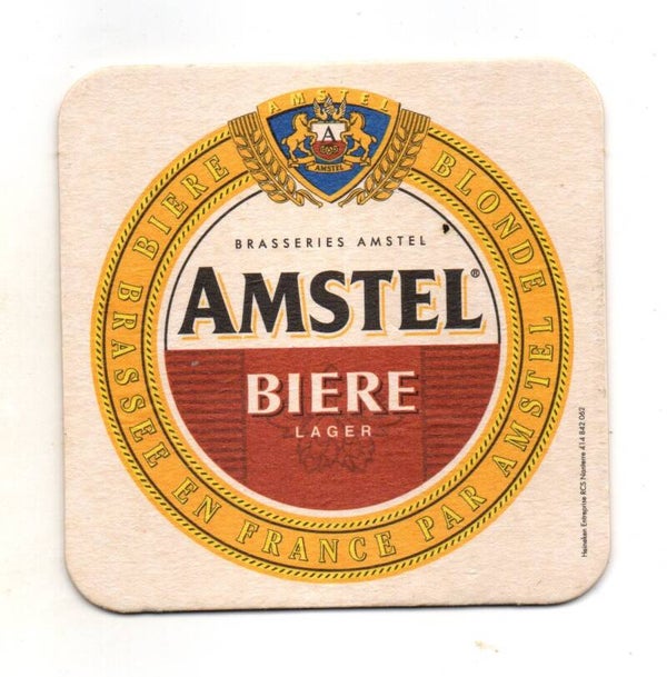 Sottobicchiere Amstel biere lager quadrato bianco