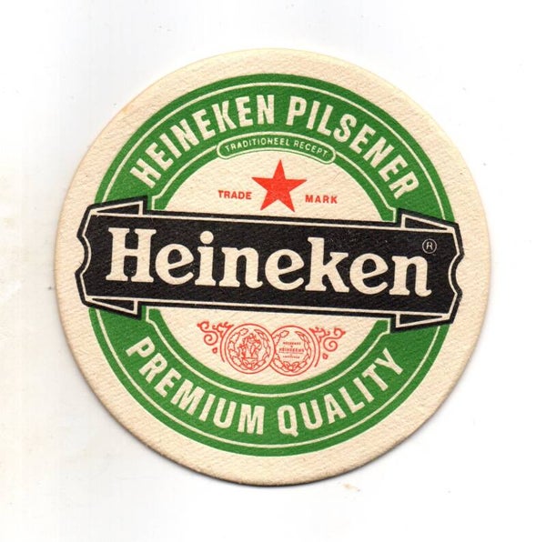 Sottobicchiere Heineken Pilsener premium quality vintage single face