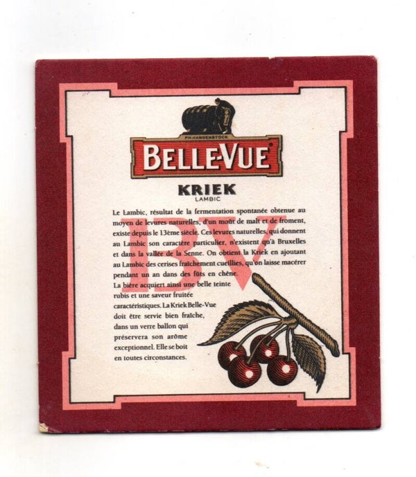 Sottobicchiere Bellevue Kriek lambic