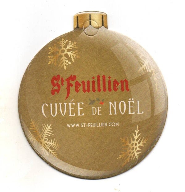 Sottobicchiere St. Feuillien Cuvee de Noel pallina dorata