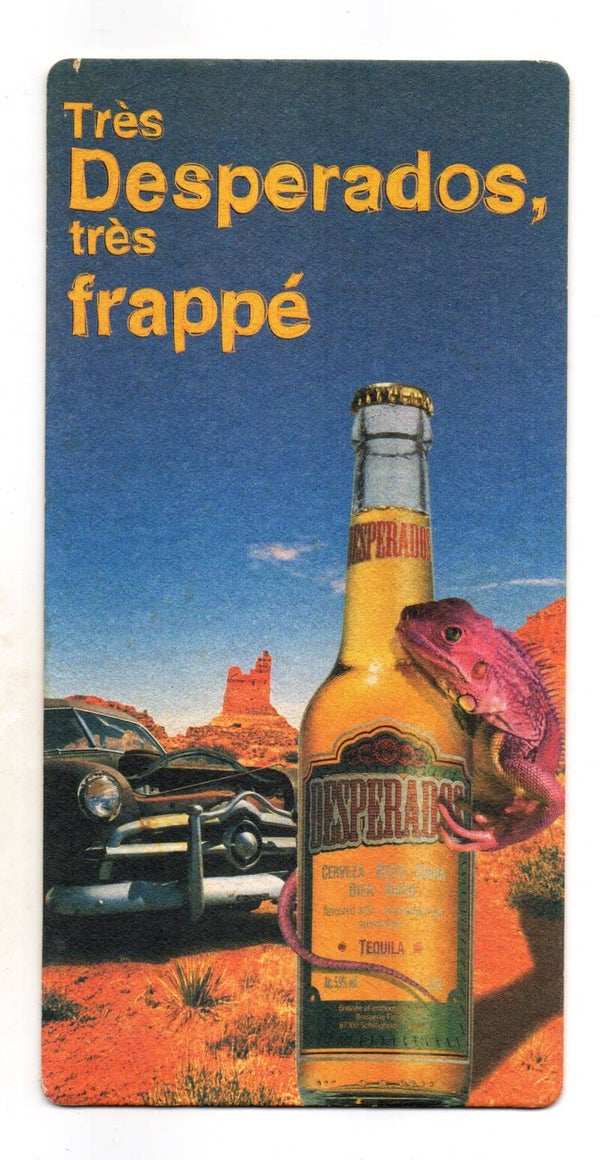 Sottobicchiere Desperados iguana viola verticale