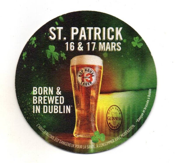 Sottobicchiere Guinness St. Patrick Hop House Lager