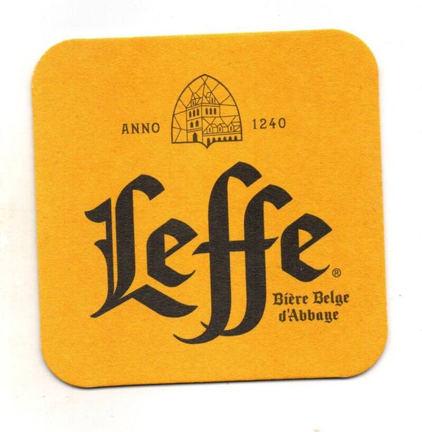 Sottobicchiere Leffe quadrato giallo