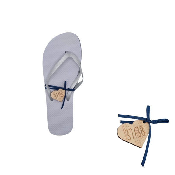 Slippers met maat hartje
