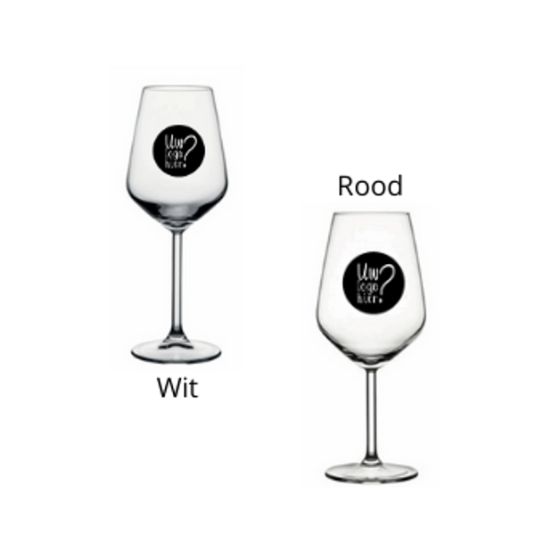 Wijnglas wit/rood