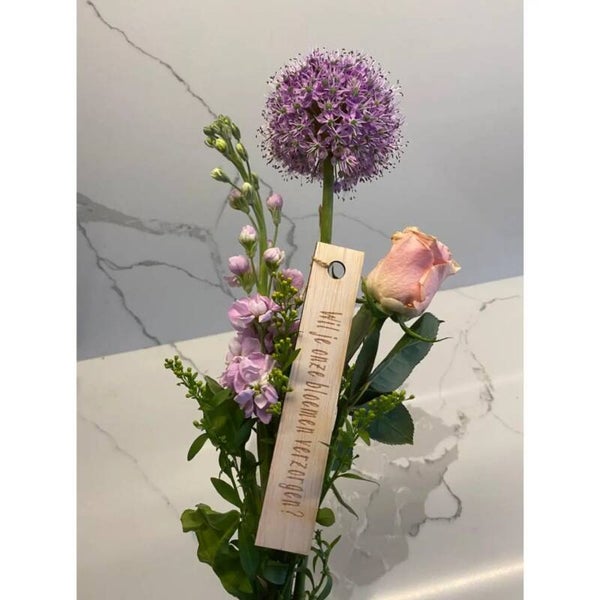 Label met vraag naar keuze