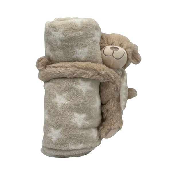 Beren knuffel met bruin dekentje