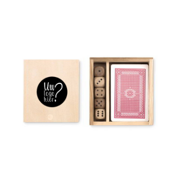 Speelkaarten met dobbelstenen