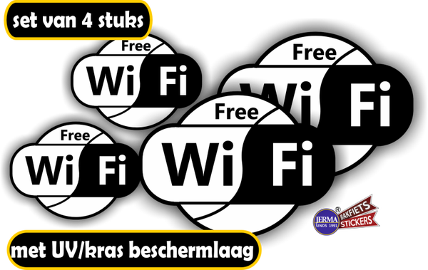 Free WiFi sticker set 4 st. (018.01)