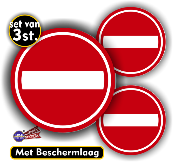 Verkeersbordstickers eenrichtingsverkeer (029.02)