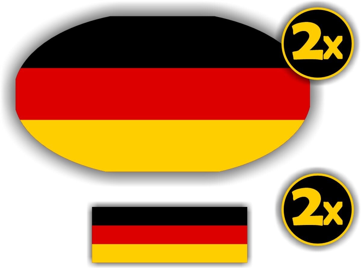 D, Duitse auto sticker set. (1012.61)