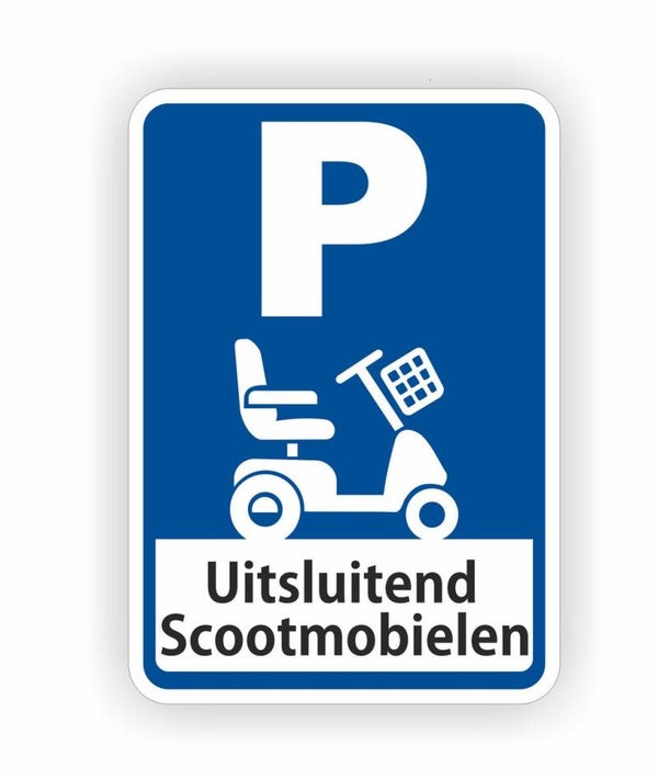 Scootmobiel parkeerplaats sticker.  (525.38)