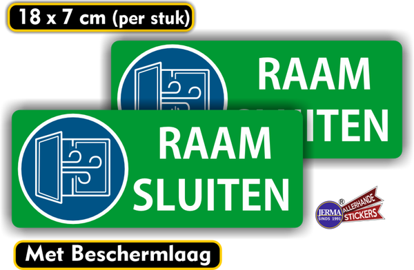 Raam sluiten stickers set van 2 stuks  (1021.49)