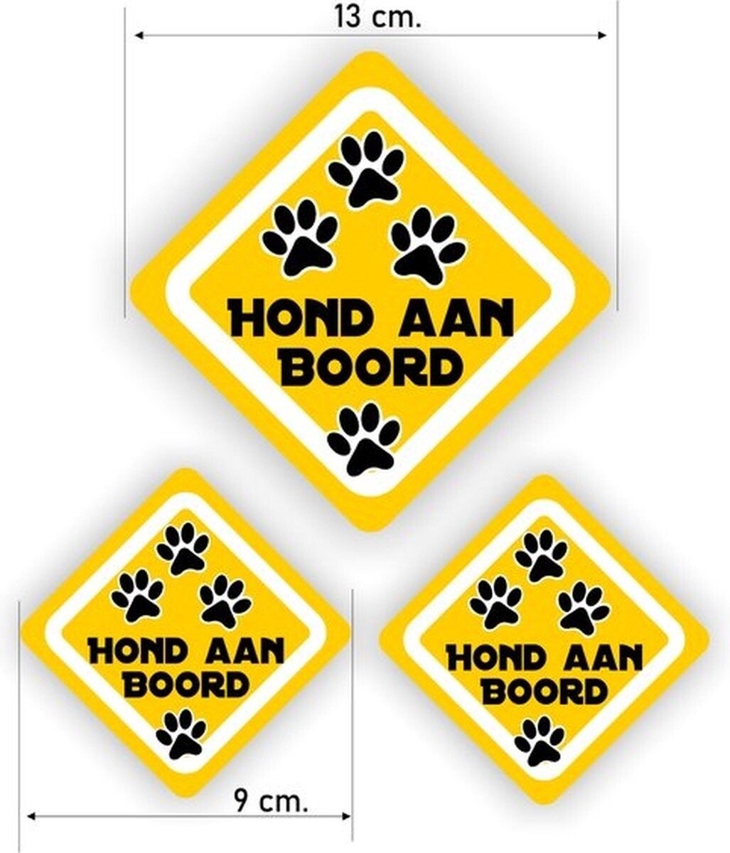 Hond aan Boort sticker set 3 st. (910.43)