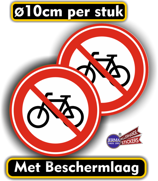 Geen fietsen plaatsen sticker set 2 stuks (1037.50)
