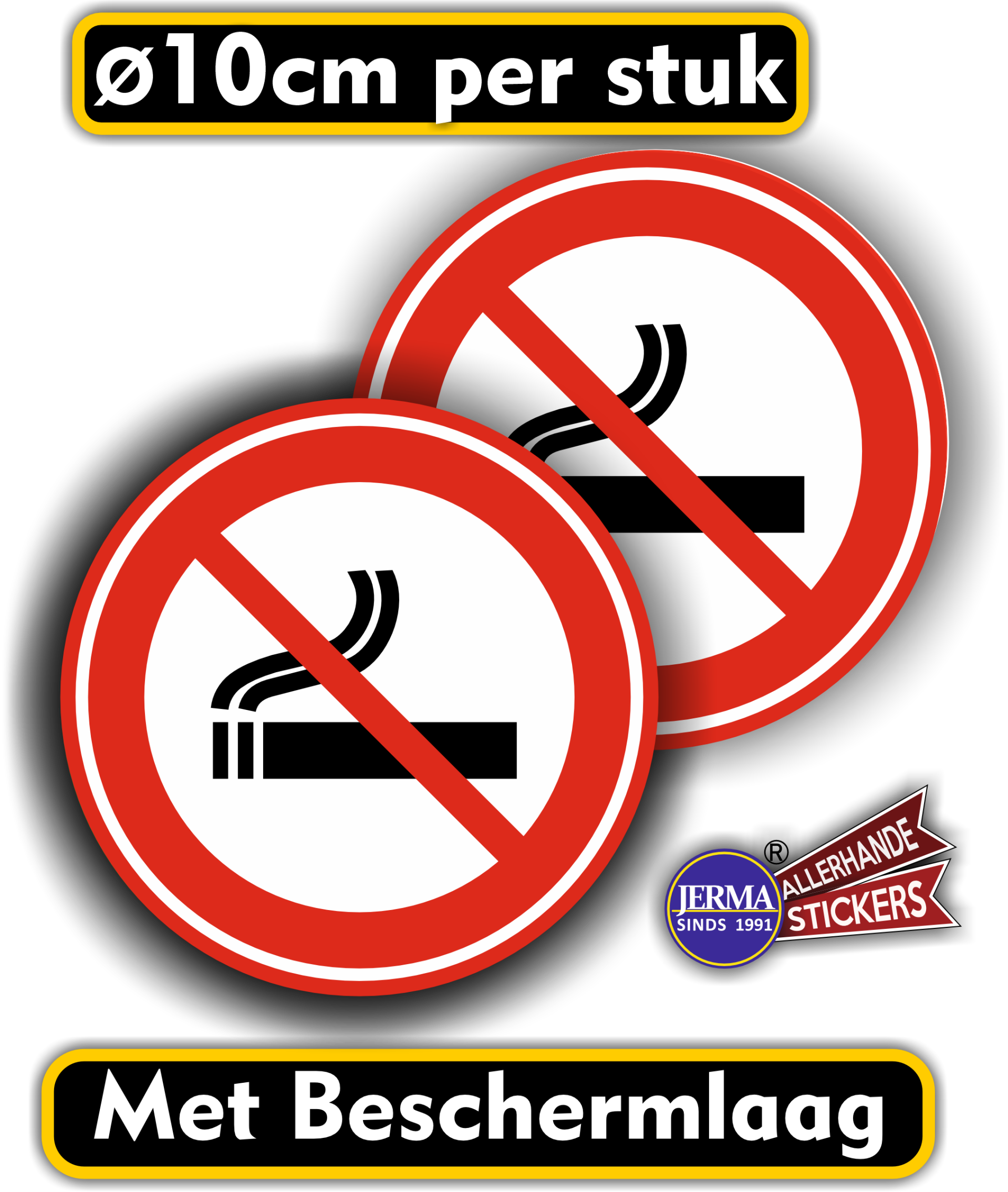 Roken - verboden - stickers - set 2 stuks (1038.50)