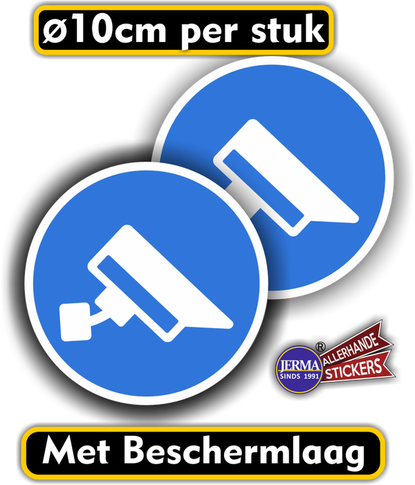 Camera toezicht sticker set 2 stuks. (1041.51)