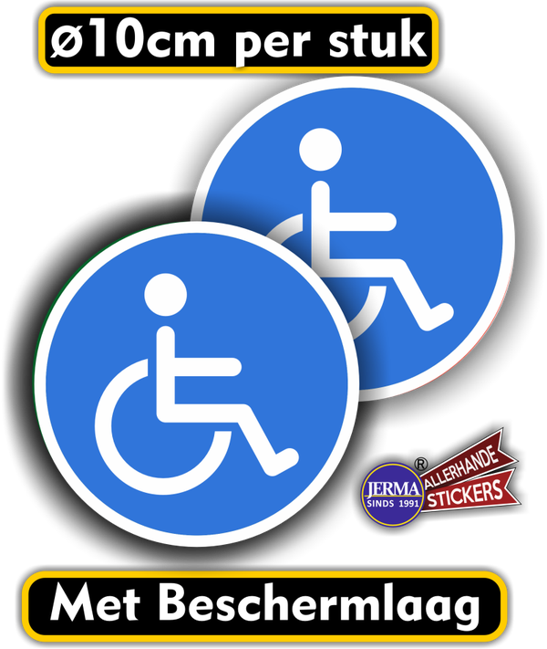 Rolstoel toegankelijk sticker set van 2 stuks (1043.51)