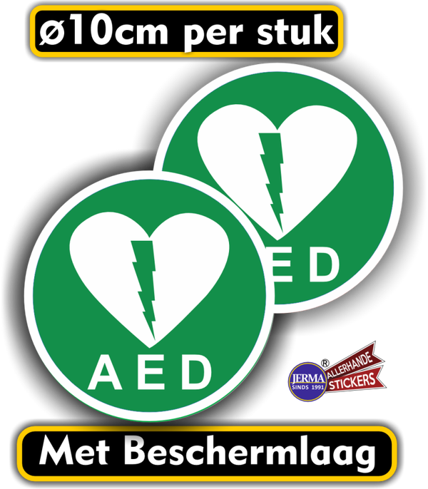 AED pictogram sticker 2 st. (1046.51)