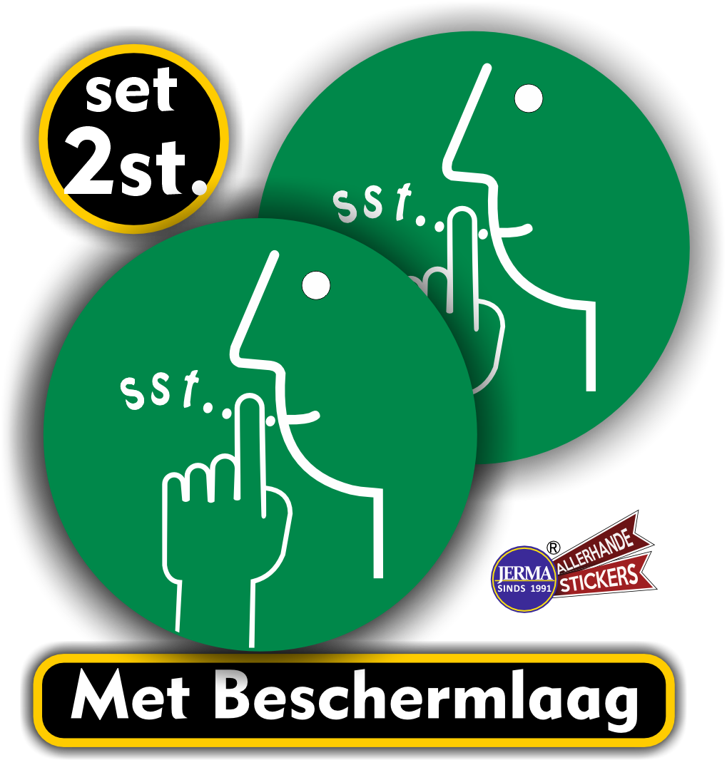 Stilte ruimte pictogram sticker set 2 st. groen (1052.52)