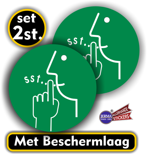 Stilte ruimte pictogram sticker set 2 st. groen (1052.52)