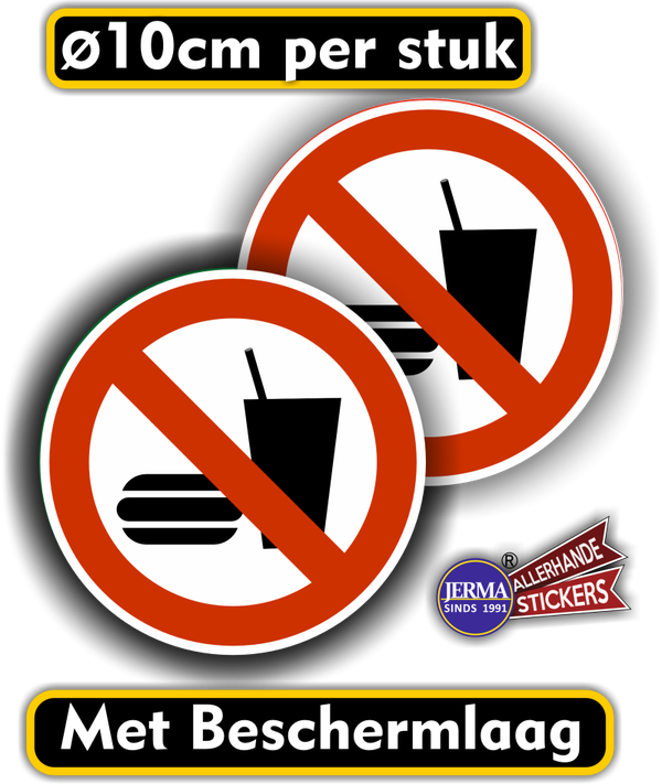 Geen etenswaren toegestaan – sticker set (1102.53)