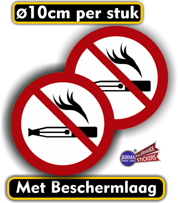 Vaping en Roken verboden Sticker set (1113.54)