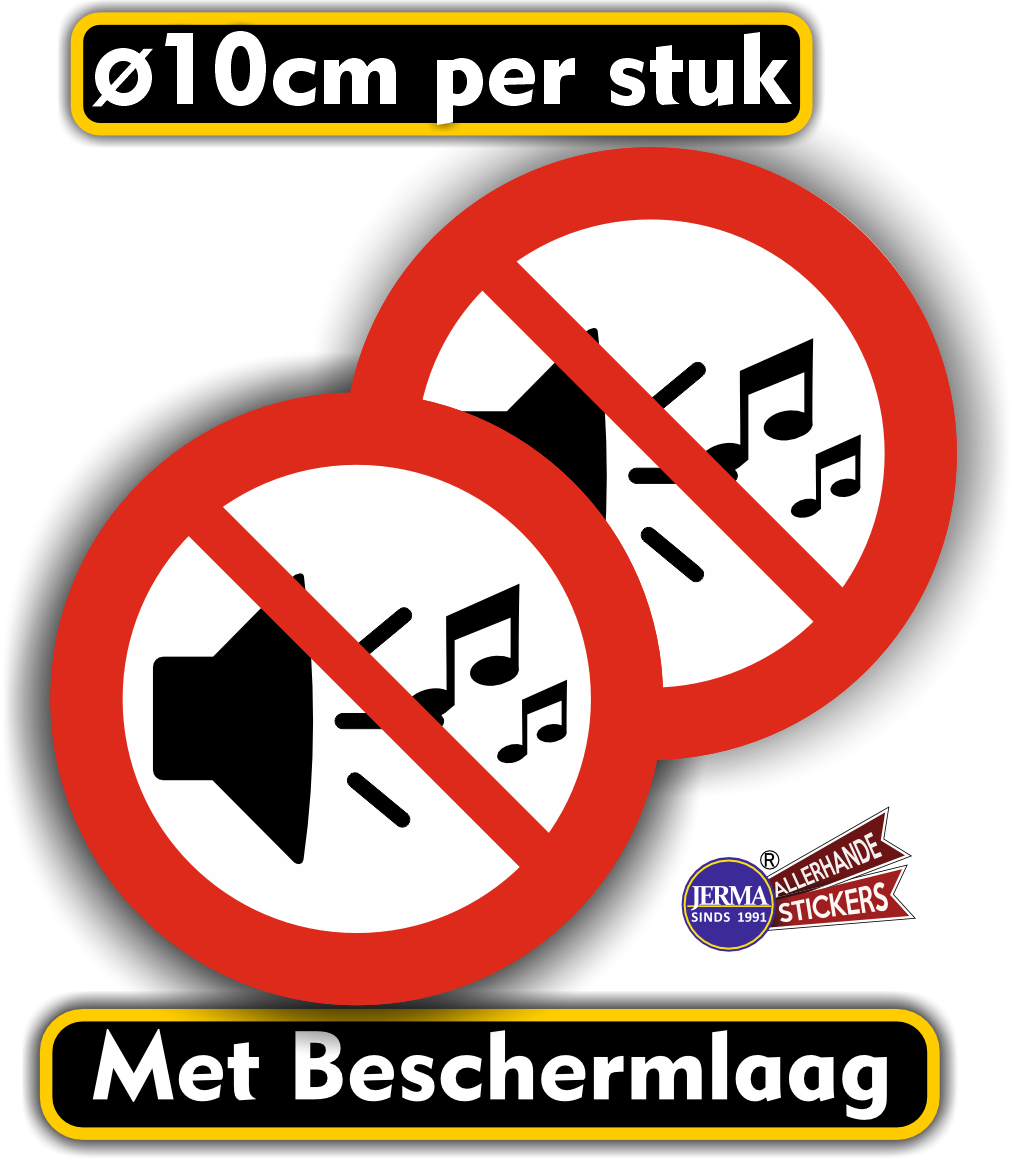 Geluid afspelen niet toegestaan stickers set (1122.55)