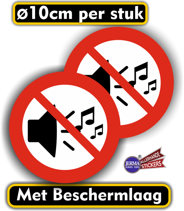 Geluid afspelen niet toegestaan stickers set (1122.55)