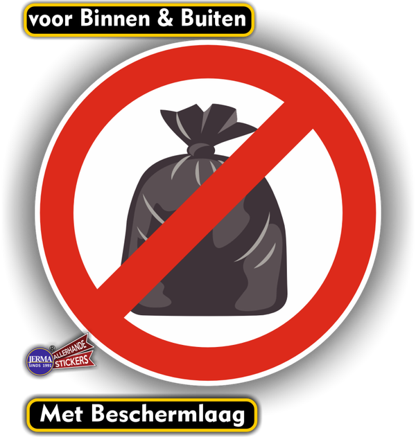 Geen vuilniszak plaatsen sticker (1123.55)