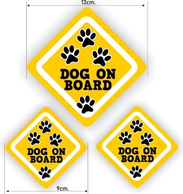 Dog on Board sticker set 3 st. (907.43)