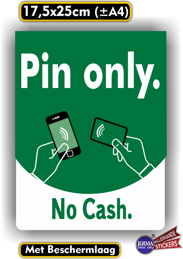 Pin only alleen pinbetalingen sticker.  (1135.56)
