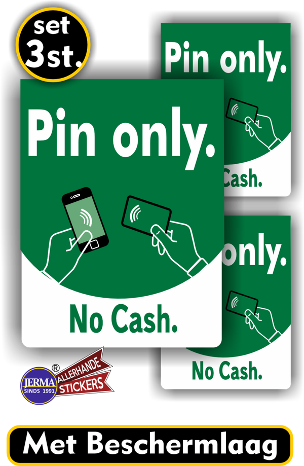 Pin Only-stickers, set van 3 stuks.  (1136.56)
