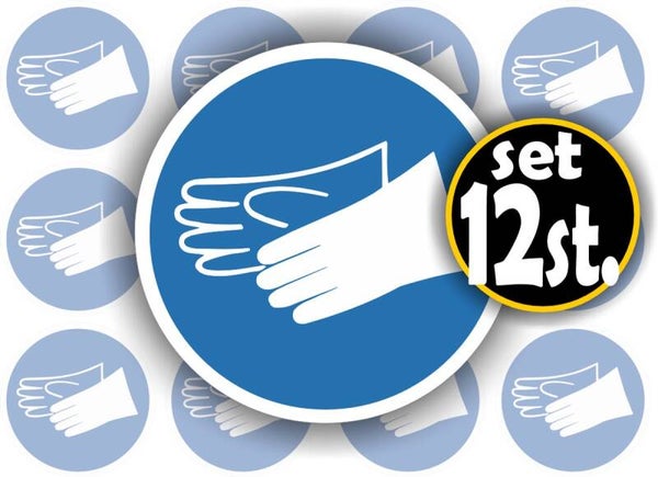 Handschoenen verplicht  ISO 7010 sticker set (1150.57)