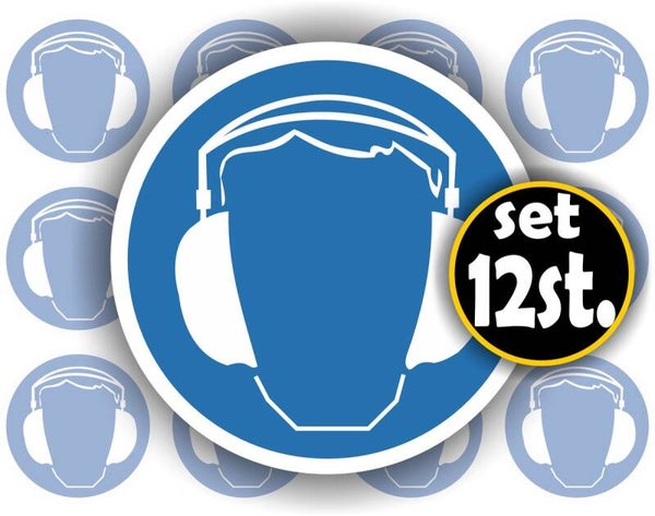 Gehoorbescherming stickers set 12 stuks (1152.58)